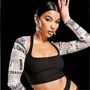 AsYou newspapers print super crop shrug size 8